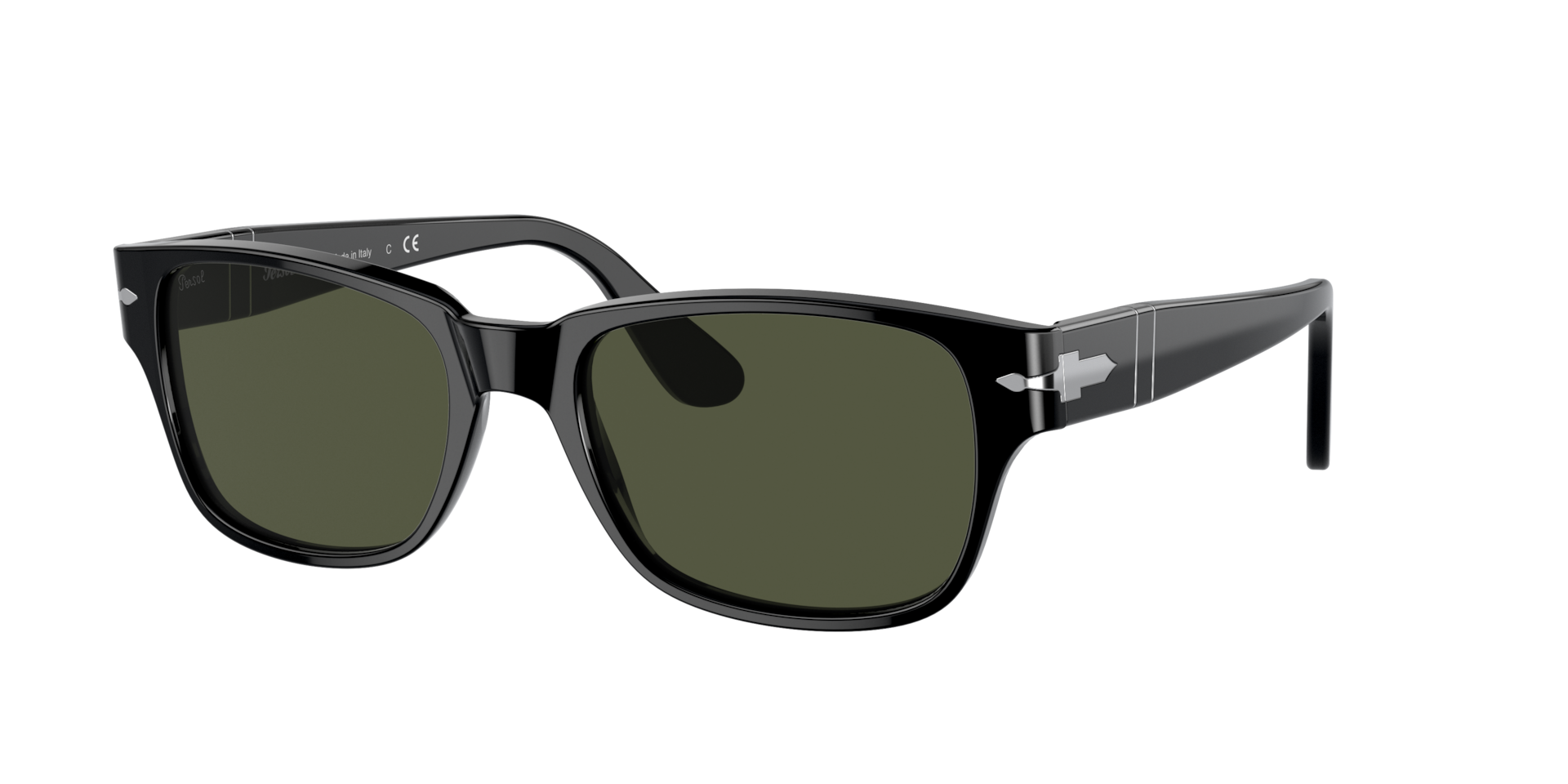 Persol Man Sunglass PO3288S -  Frame color: Black, Lens color: Green