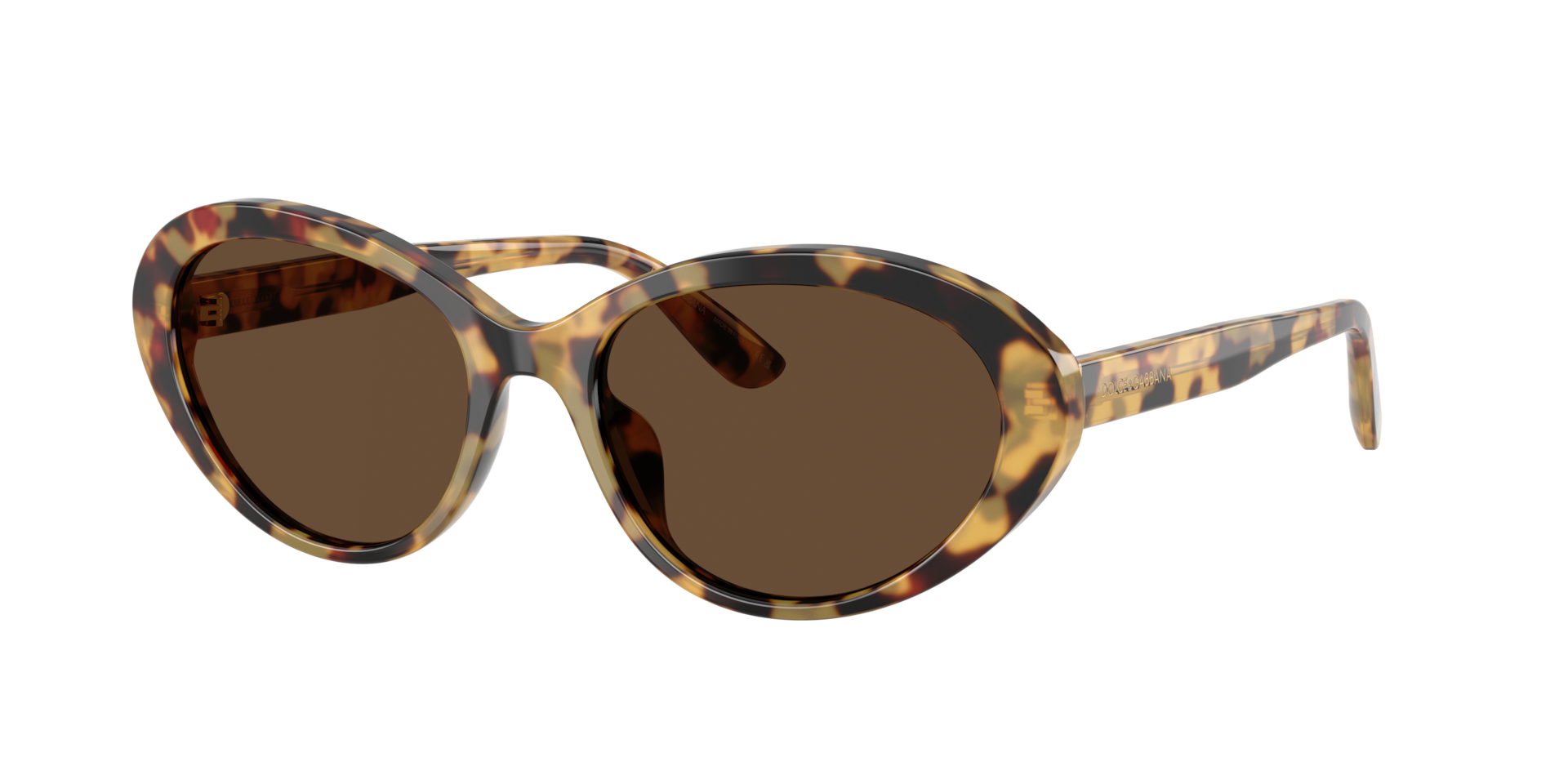 Dolce&Gabbana Frau Sunglass DG4570 - Rahmenfarbe: Havana Gelb, Linsenfarbe: Dunkelbraun