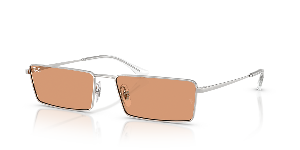 Ray-Ban Emy XXL (59 - 17) with Orange lenses and Silver frame