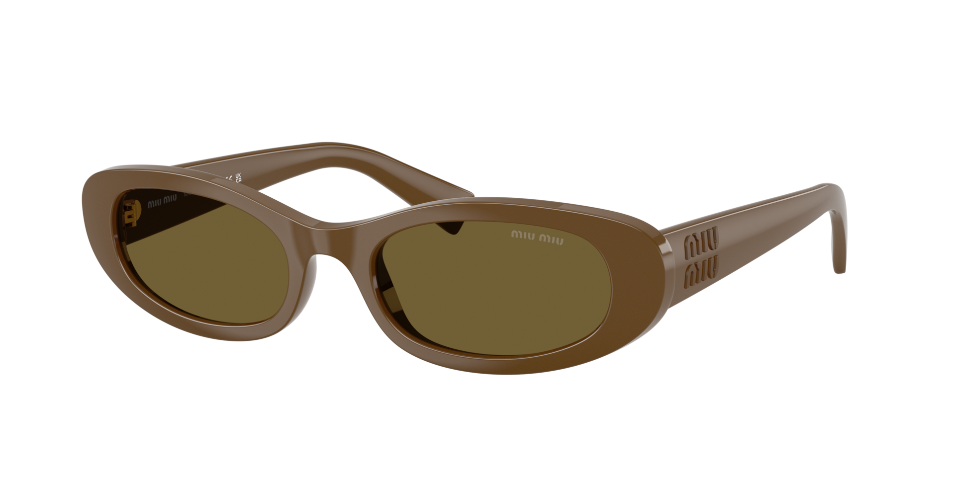 Miu Miu Woman Sunglass MU C02S -  Frame color: Military Green, Lens color: Dark Brown