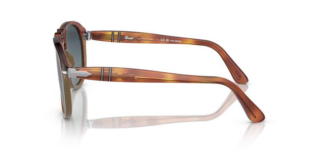 Persol 649 - Original M (54 - 20) with Blue lenses and Brown frame