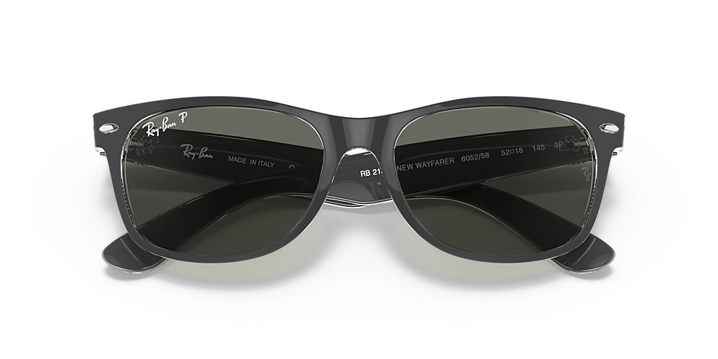 Ray-Ban New Wayfarer Classic M (55 - 18) with Green lenses and