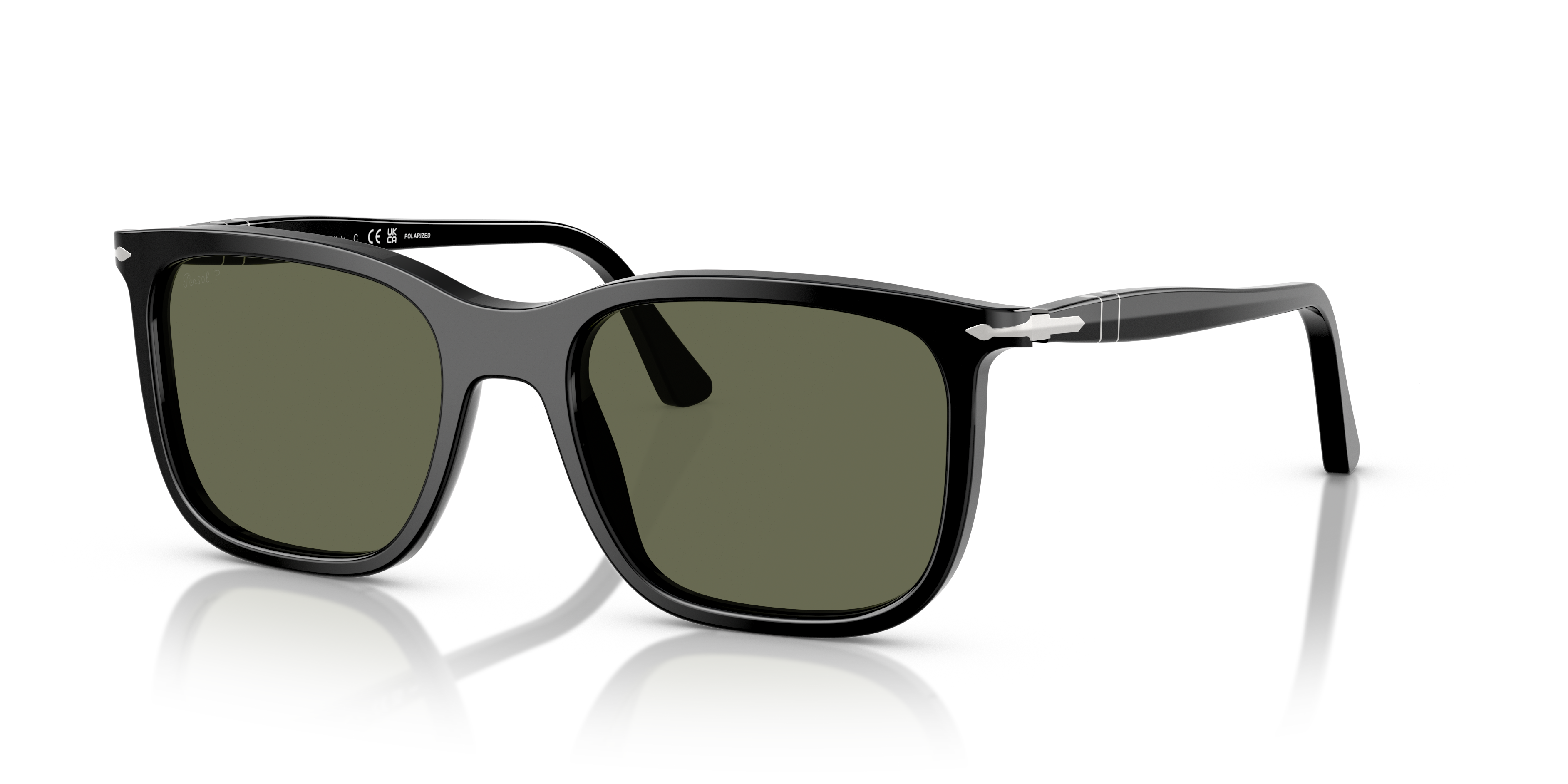 persol サングラス Persol PO3357S - Renzo M (53 - 19) with Green lenses and Black