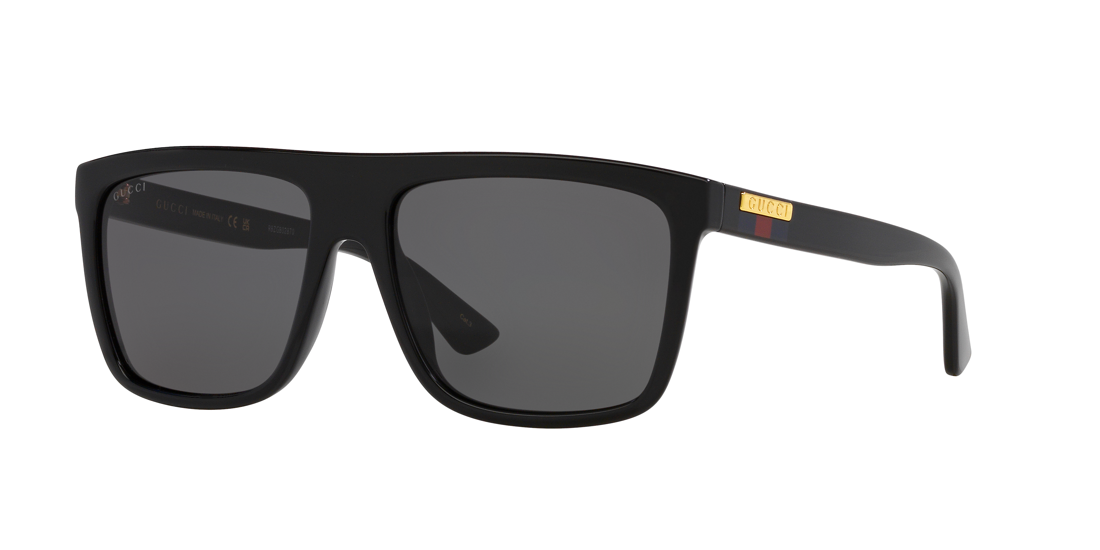 Gucci GG0748S XL (59 - 17) with Grey lenses and Gold frame