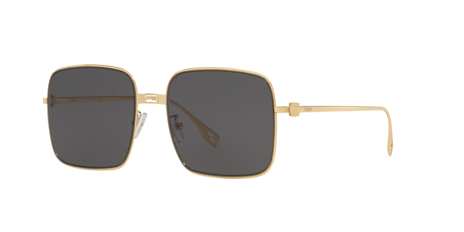 Fendi Femme Sunglass Baguette Fe40123U - Couleur du Monture Or Couleur de Lentille Gris 185 €