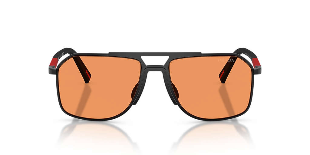 Prada Linea Rossa PS B51S L (56 - 17) with Orange lenses and Black