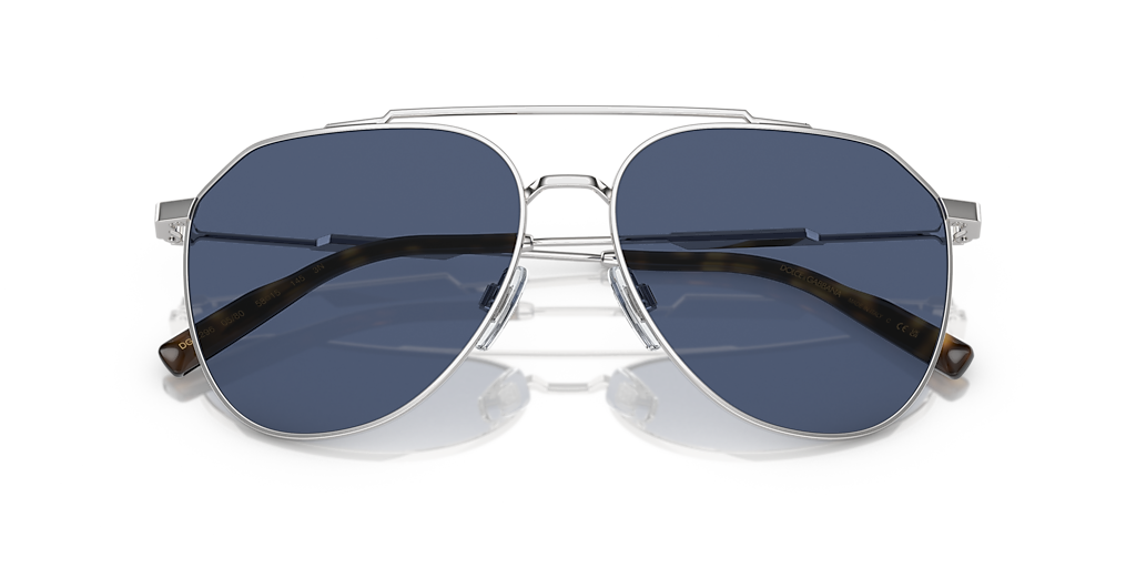Dolce&Gabbana DG2296 XL (58 - 15) with Blue lenses and Silver