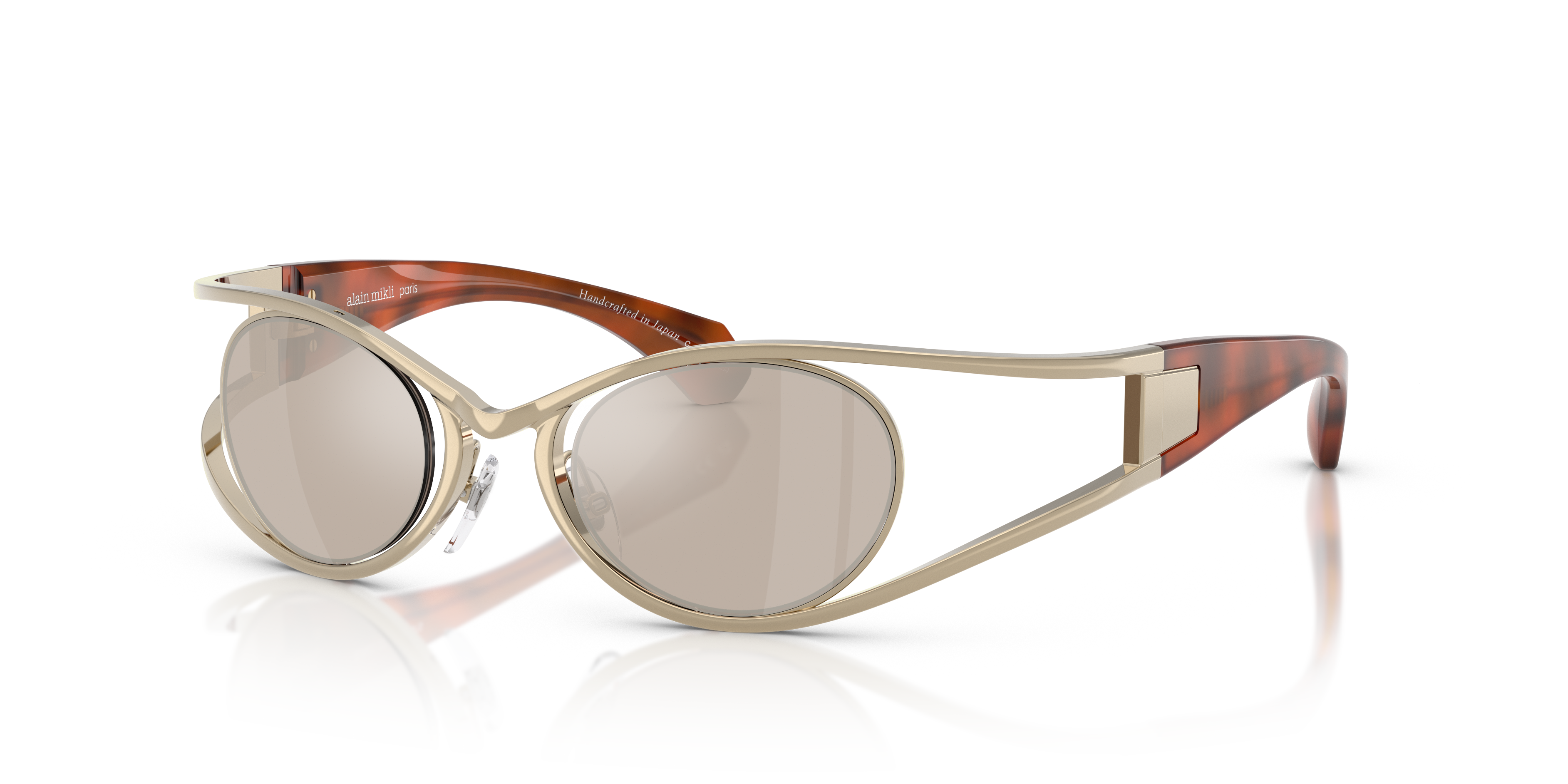 Alain Mikli 5684 COL1026 フランス製 ローサングラス Alain Mikli A04501T XL (43 - 22) with Gold lenses and Gold frame