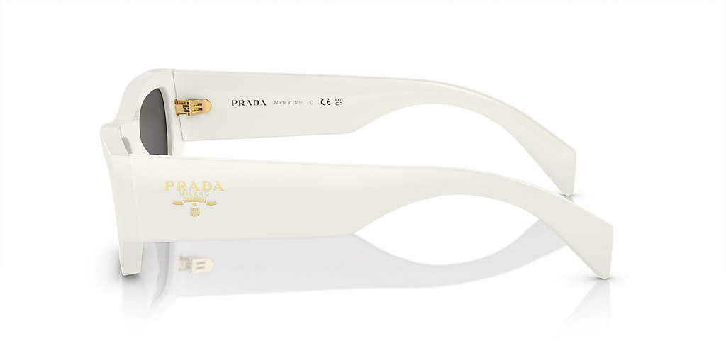 プラダ　PRADA サングラス バロック　ビジュー54□19 135 ホワイト Prada PR A01S M (53 - 20) with Grey lenses and White frame