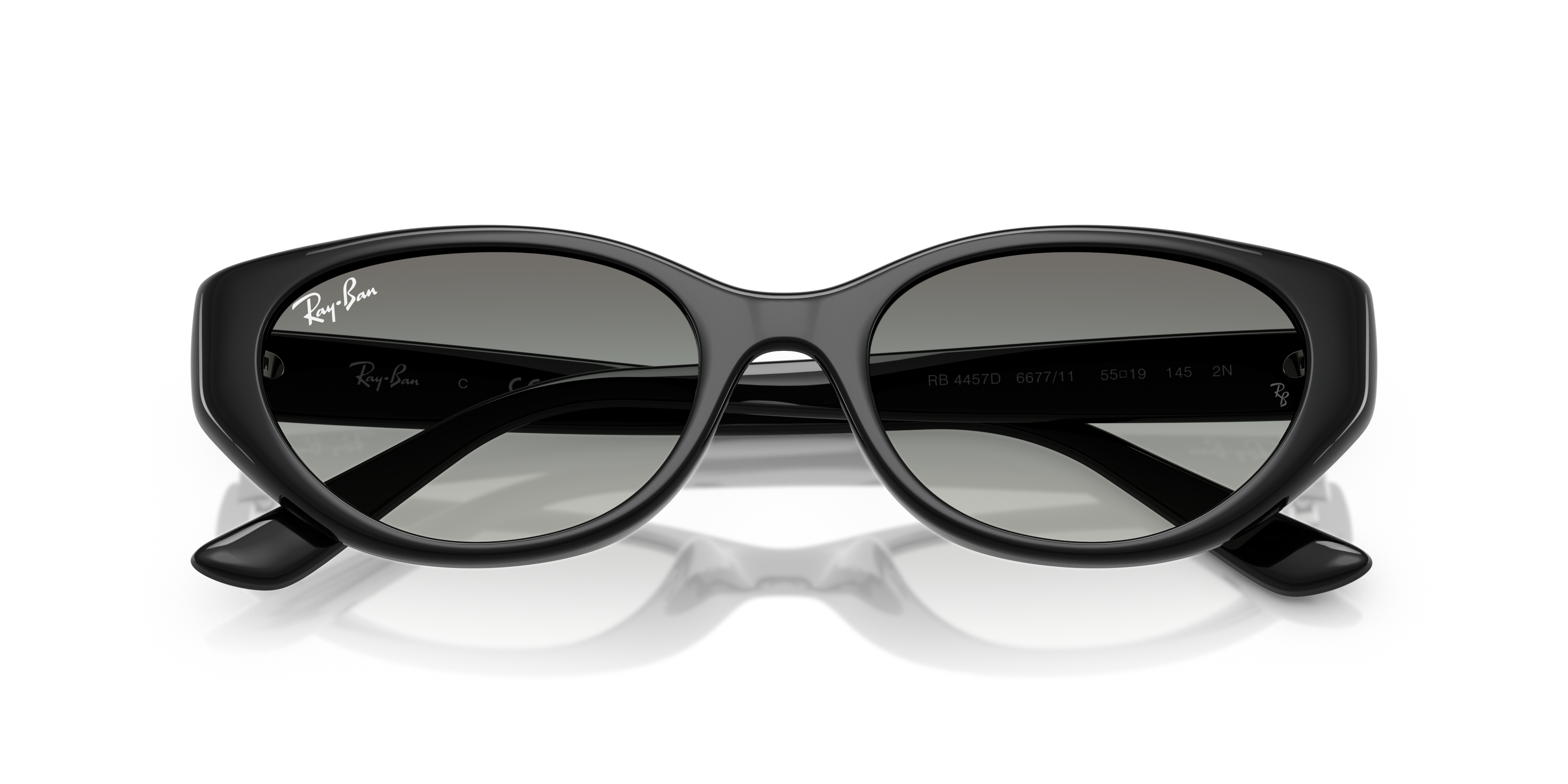 【極美品】Ray-Ban RB4457D BIO-BASED Ray-Ban RB4457D Bio-Based L (55 - 19) with Grey lenses and Black