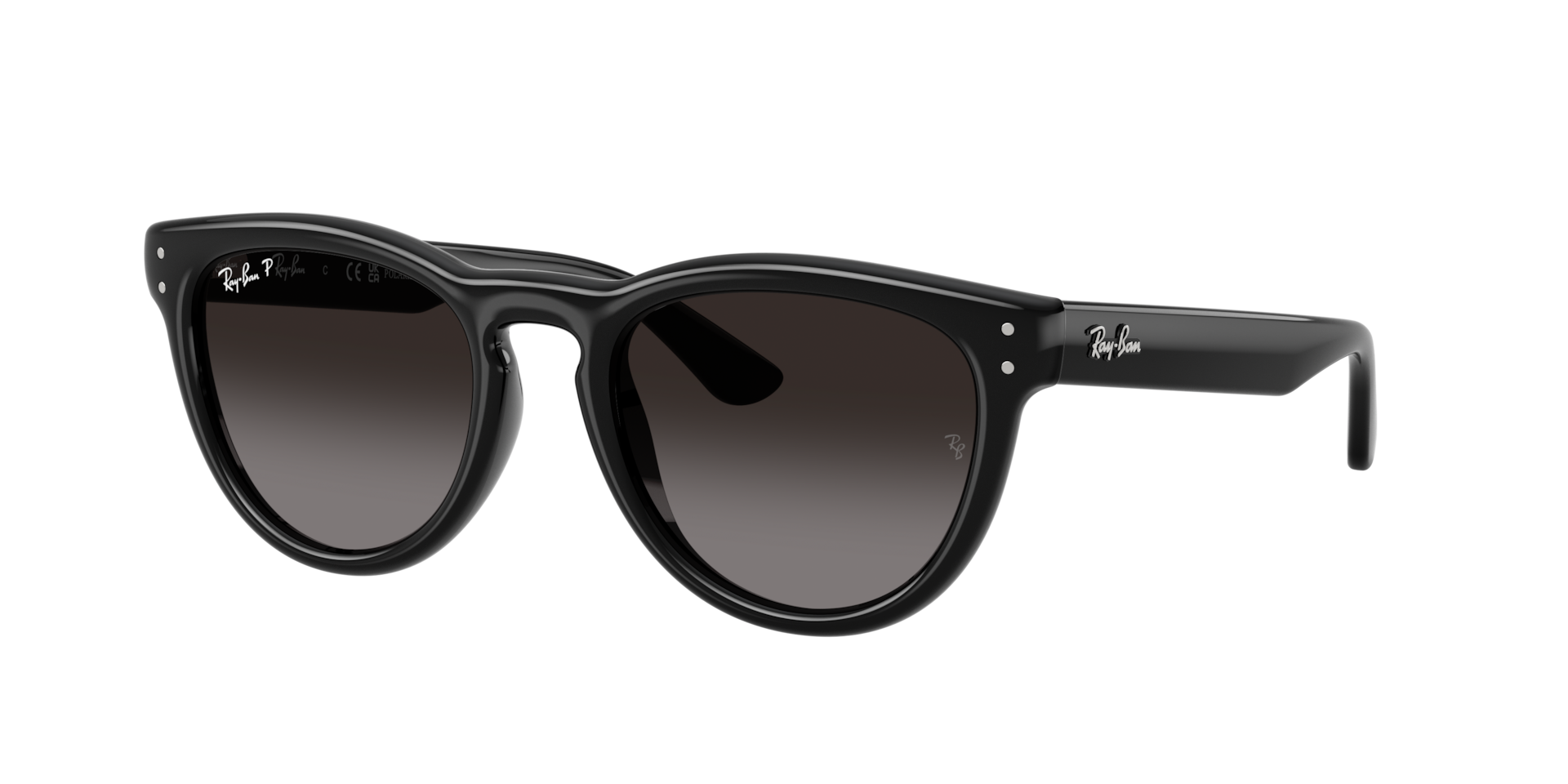 Ray-Ban Unisex Sunglass RB2237 -  Framekleur: Zwart, Lenskleur: Polarized Light Grey Gradient Grey