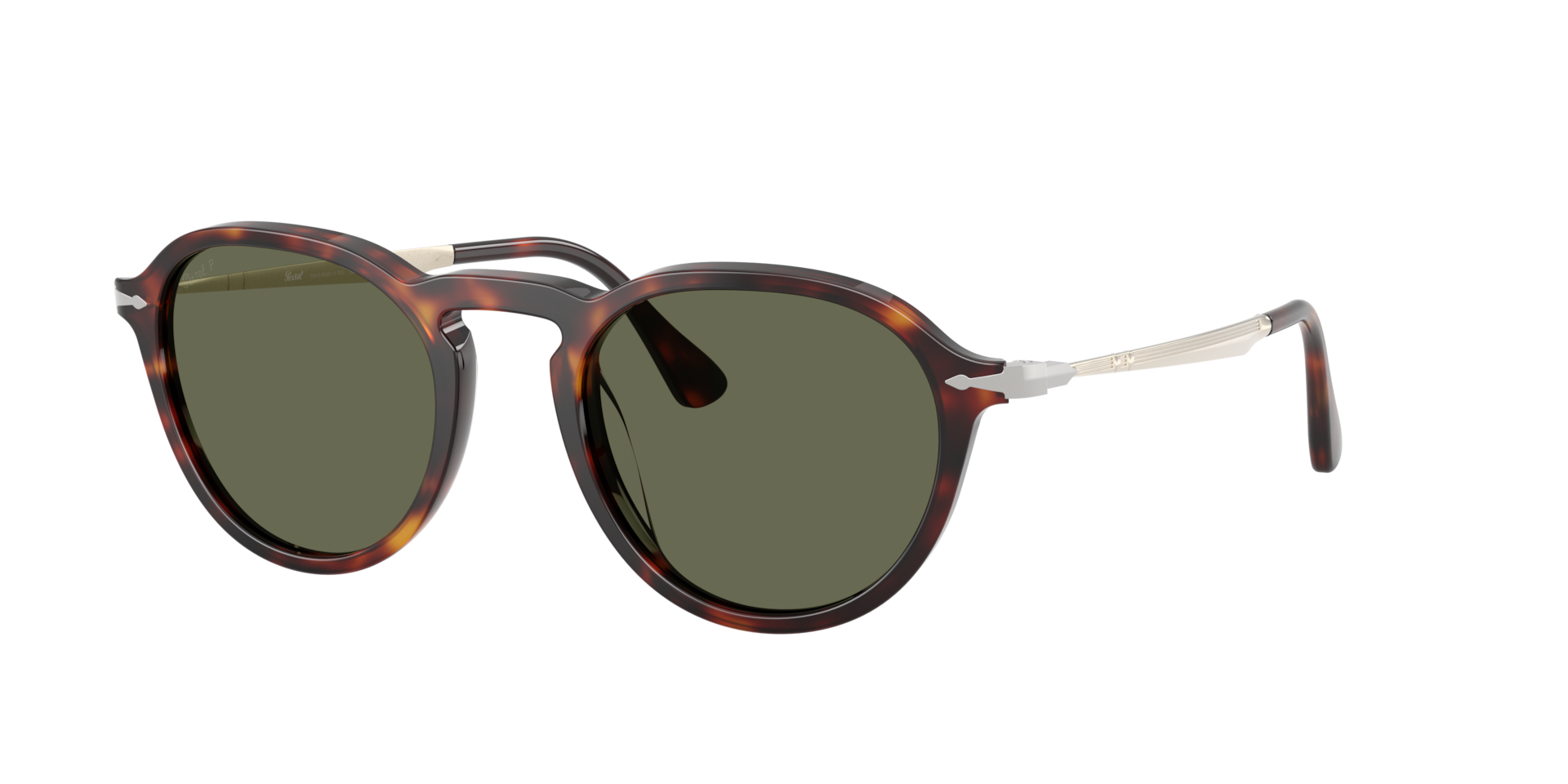 Persol Unisex Sunglass PO3383S -  Frame color: Havana, Lens color: Polarized Green