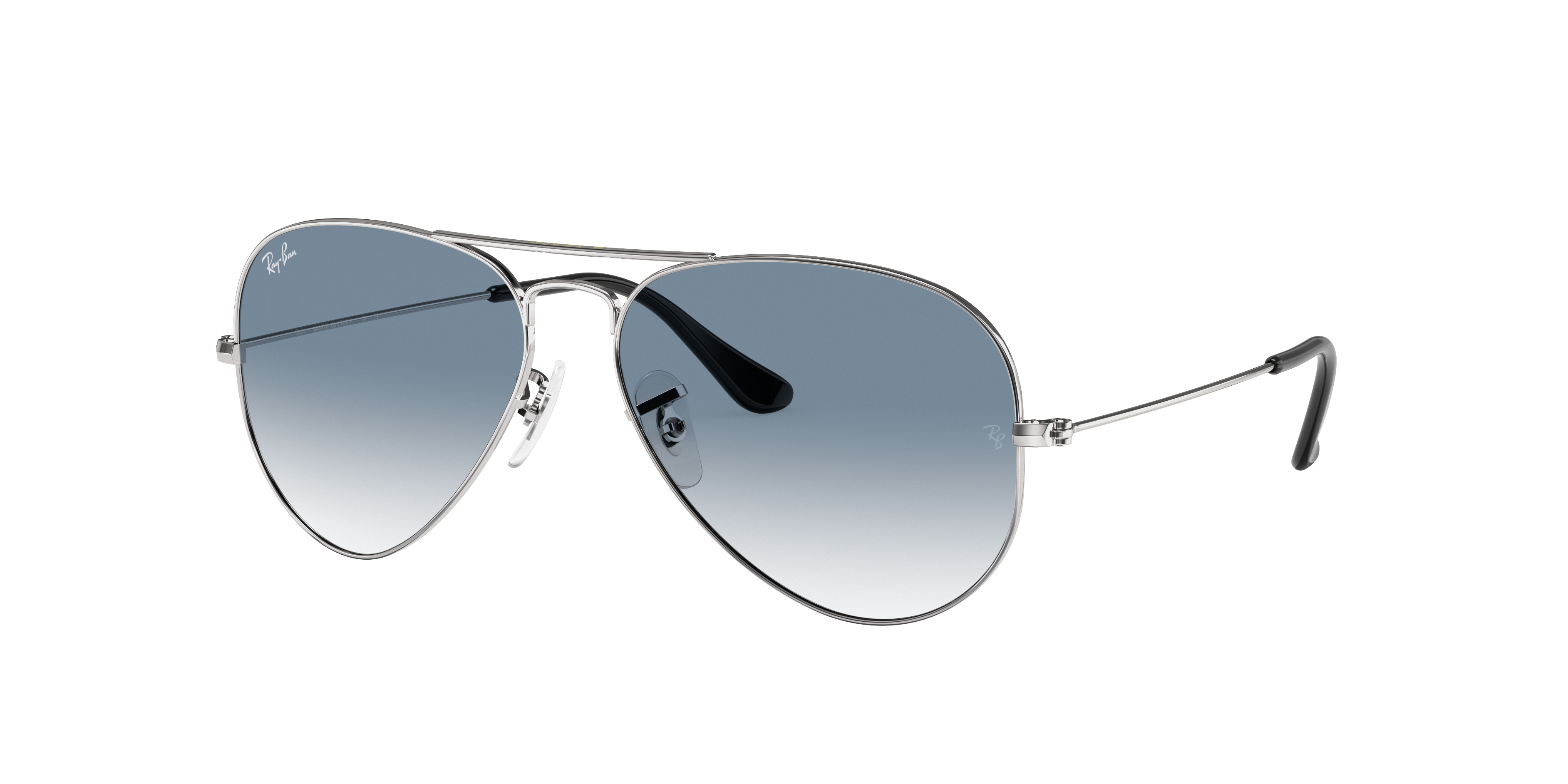 Ray-Ban Aviator Gradient XL (58 - 14) with Blue lenses and Silver