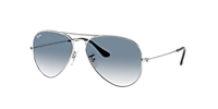 Ray-Ban Aviator Gradient XL (58 - 14) with Blue lenses and Silver