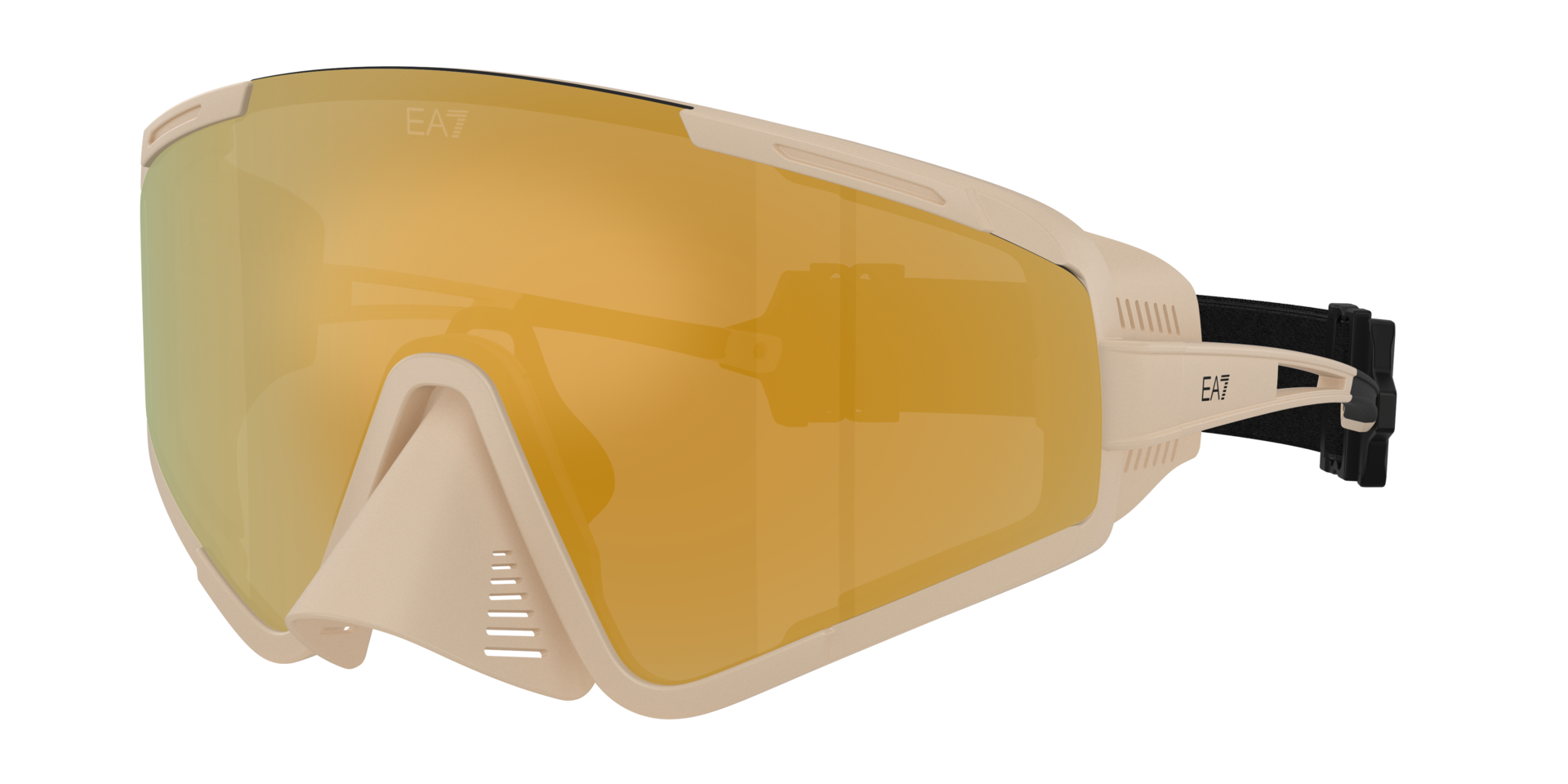 EA7 Man Sunglass Q74009 -  Frame color: Matte Beige, Lens color: Brown Mirror Gold
