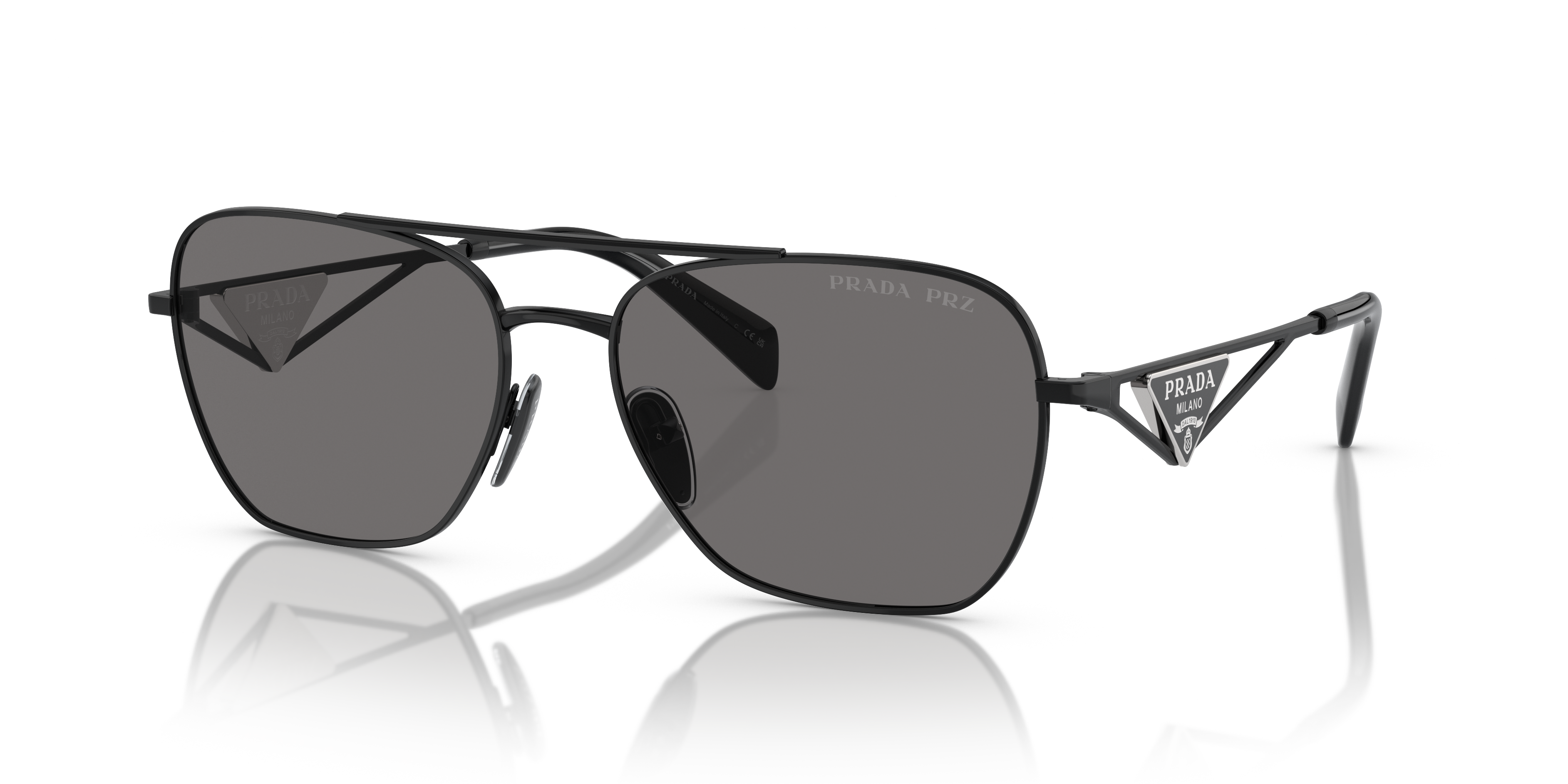 Prada PR A50S XXL (59 - 17) with Grey lenses and Black frame