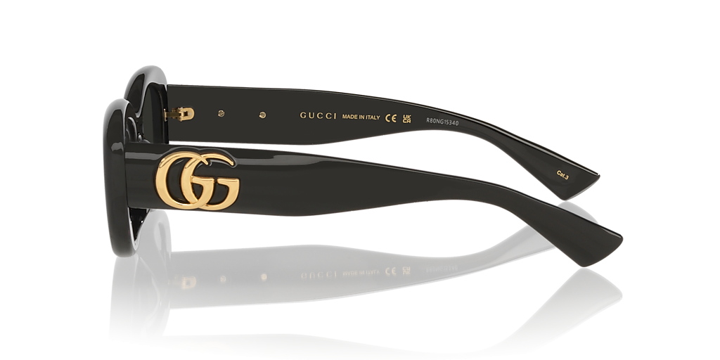 Gucci GG1829SK S (53 - 18) with Grey lenses and Black frame