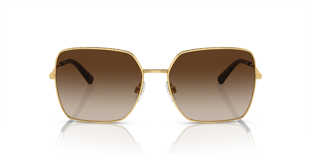 Dolce&Gabbana DG2242 L (57 - 16) with Brown lenses and Gold frame