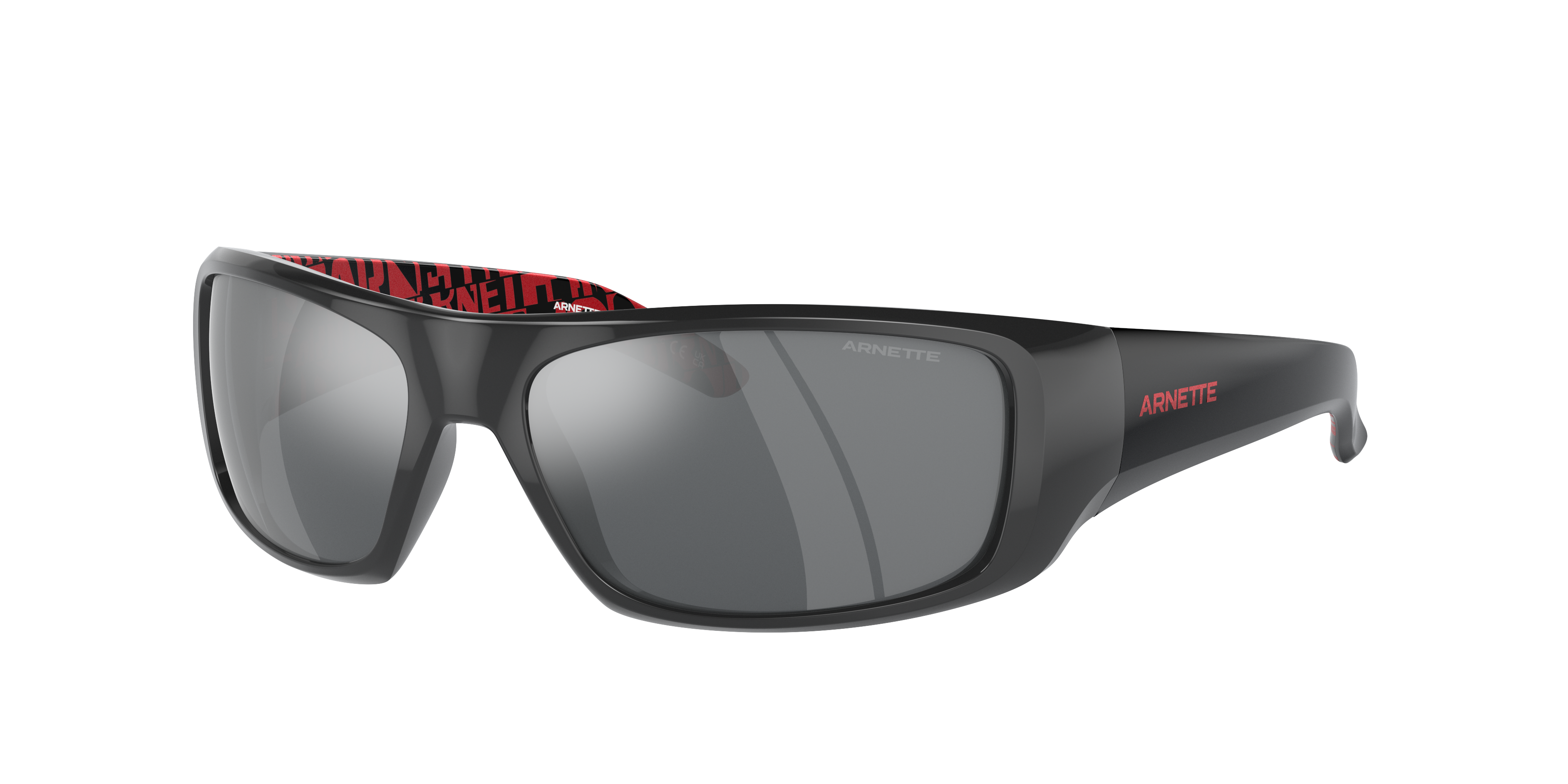 Arnette Man Sunglass Hot Shot -  Frame color: Dark Grey, Lens color: Light Grey Mirror Black
