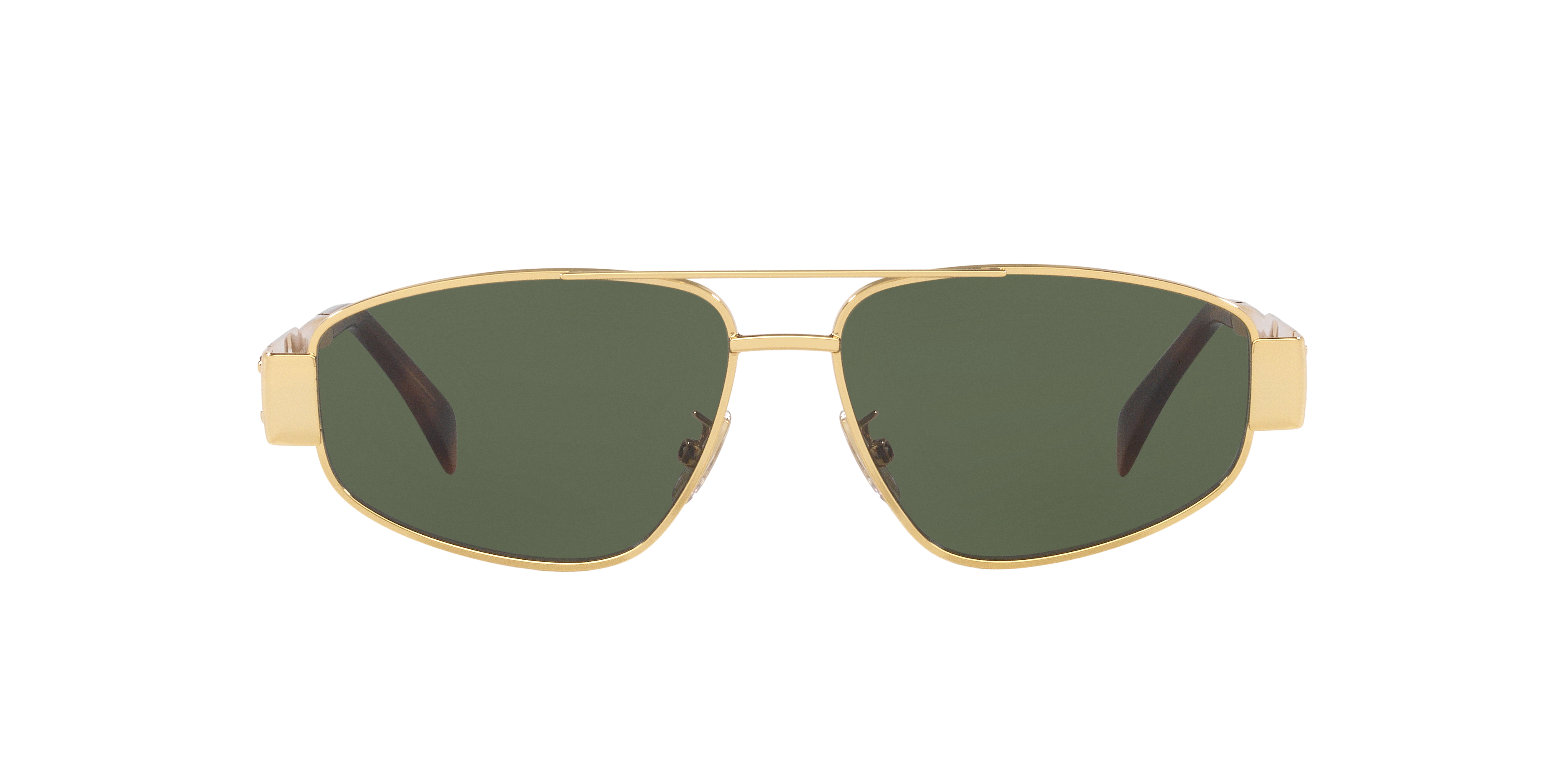 Celine Metal Triomphe CL40281U S (57 - 14) with Green lenses and
