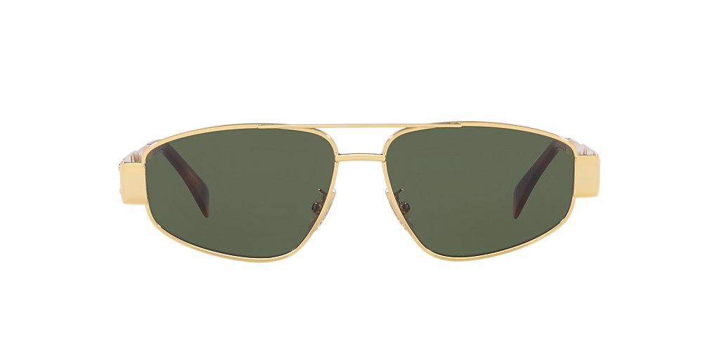 Celine Metal Triomphe CL40281U S (57 - 14) with Green lenses  display picture 1
