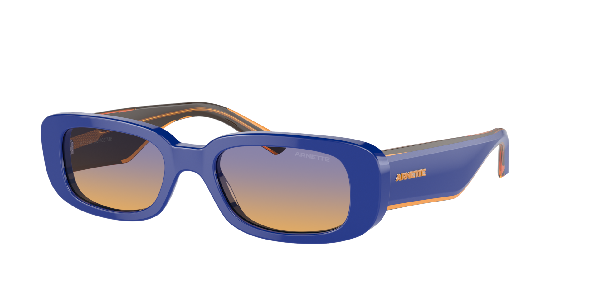 Arnette Mann Sunglass Litty - Rahmenfarbe: Blau, Linsenfarbe: Halb Dunkelblau/ Orange