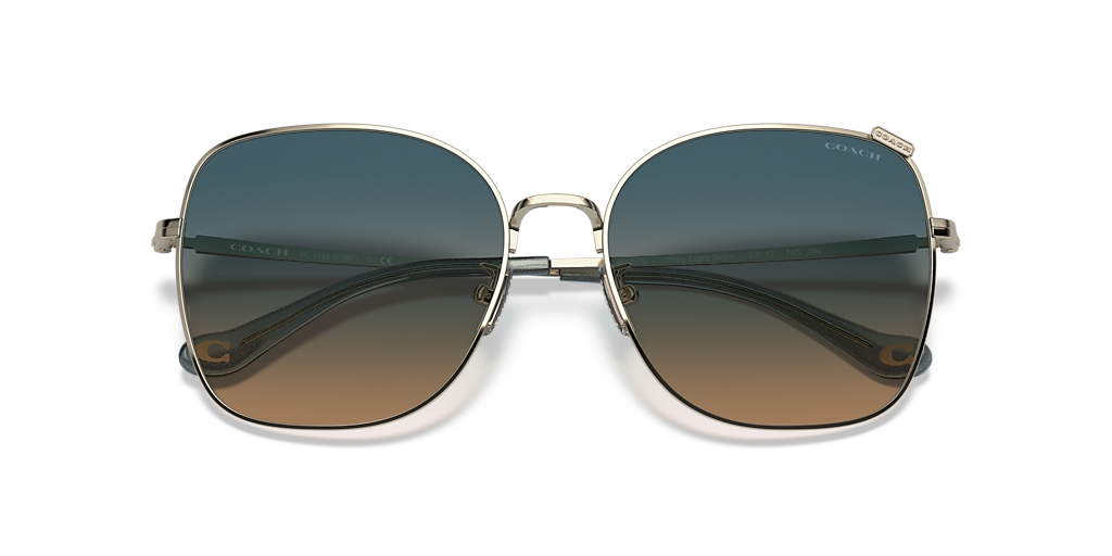 Coach C7997 XL (57 - 17) with Blue lenses and Gold frame