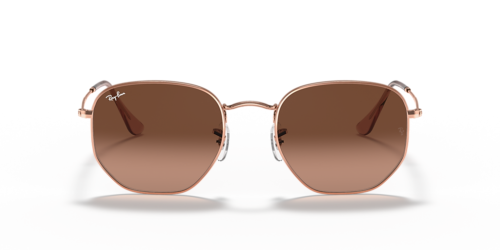 Ray-Ban Hexagonal Flat Lenses M (51 - 21) with Brown lenses and